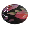 Watermark Acrylic Beads, Flat Oval 33x26mm Hole:2mm, Sold by Bag