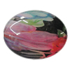 Watermark Acrylic Beads, Flat Oval 33x26mm Hole:2mm, Sold by Bag