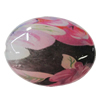 Watermark Acrylic Beads, Flat Oval 33x26mm Hole:2mm, Sold by Bag