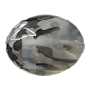 Watermark Acrylic Beads, Flat Oval 33x26mm Hole:2mm, Sold by Bag