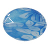 Watermark Acrylic Beads, Flat Oval 33x26mm Hole:2mm, Sold by Bag