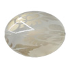 Watermark Acrylic Beads, Flat Oval 33x26mm Hole:2mm, Sold by Bag