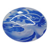 Watermark Acrylic Beads, Flat Oval 33x26mm Hole:2mm, Sold by Bag