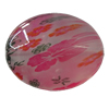 Watermark Acrylic Beads, Flat Oval 33x26mm Hole:2mm, Sold by Bag