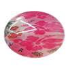 Watermark Acrylic Beads, Flat Oval 33x26mm Hole:2mm, Sold by Bag