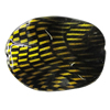 Imitate Animal skins Acrylic Beads, Twist Flat Oval 37x27mm Hole:2mm, Sold by Bag