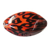 Imitate Animal skins Acrylic Beads, Faceted Oval 26x14mm Hole:2mm, Sold by Bag