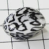 Imitate Animal skins Acrylic Beads, Faceted Twist Oval 23x15mm Hole:2mm, Sold by Bag