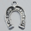 Pendant Zinc Alloy Jewelry Findings Lead-free, 24x36mm Hole:4mm Sold by Bag