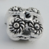 Bead Zinc Alloy Jewelry Findings Lead-free, 10mm,Thickness:7mm, Hole:1mm Sold by Bag