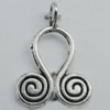 Pendant Zinc Alloy Jewelry Findings Lead-free, 20x13mm Hole:mm Sold by Bag