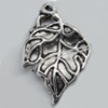 Pendant Zinc Alloy Jewelry Findings Lead-free, Leaf 17x27mm Hole:1mm Sold by Bag