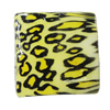 Imitate Animal skins Acrylic Beads, Square 26mm Hole:2mm, Sold by Bag