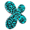 Imitate Animal skins Acrylic Beads, Butterfly 46x33mm Hole:2mm, Sold by Bag