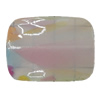 Watermark Acrylic Beads, Rectangle 33x46mm Hole:2mm, Sold by Bag 