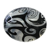 Watermark Acrylic Beads, Flat Oval 33x26mm Hole:2mm, Sold by Bag 