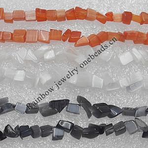 Cat's Eyes Beads Gravely Mix color,5x5mm Sold per 31-Inch Strand