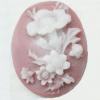 Cameos Resin Beads, No-Hole Jewelry findings, 30x40mm, Sold by Group