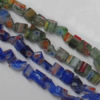 Millefiori Glass Gravely  Beads Mix color, 5x5mm Sold per 31-Inch Strand