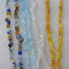 Mixed with Millefiori Glass and Cat Eyes beads Gravely, 5x5mm Sold per 31-Inch Strand