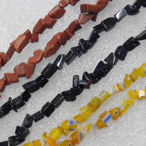 Millefiori Glass Gravely Beads Mix color, 5x5mm Sold per 31-Inch Strand