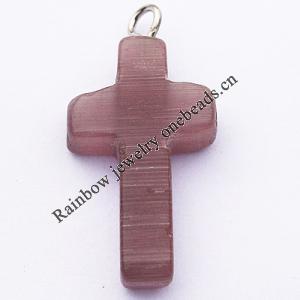 Gold Sand stone Pendant, Cross 12x20x4mm, Sold per pkg of 100