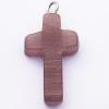 Gold Sand stone Pendant, Cross 12x20x4mm, Sold per pkg of 100