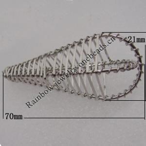 Iron Thread Component Handmade Lead-free, 70x21mm Sold by Bag