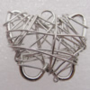Iron Thread Component Handmade Lead-free, 22x28mm Sold by Bag