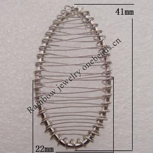 Iron Thread Component Handmade Lead-free, 41x22mm Sold by Bag