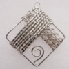 Iron Thread Component Handmade Lead-free, 55x50mm Hole:4mm Sold by Bag