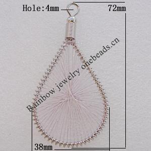 Iron Thread Component Handmade Lead-free, 78x38mm Hole:4mm Sold by Bag