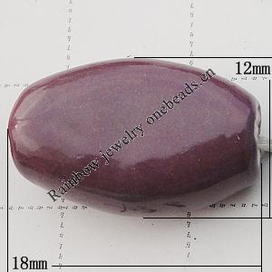 Ceramics Jewelry Beads, Flat Oval 18x12mm Hole:1mm, Sold by Group