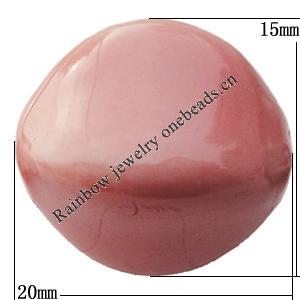 Ceramics Jewelry Beads, Faceted Oval 20x15mm Hole:2mm, Sold by Group