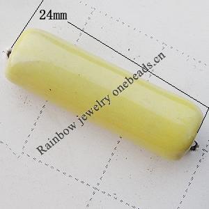 Ceramics Jewelry Beads, Column 24x7mm Hole:2mm, Sold by Group