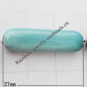 Ceramics Jewelry Beads, Tube 27x8mm Hole:2mm, Sold by Group