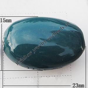 Ceramics Jewelry Beads, Oval 23x15mm Hole:1mm, Sold by Group