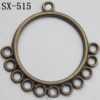 Connector, Lead-free Zinc Alloy Jewelry Findings, 34x34mm Hole=2mm, Sold by Bag