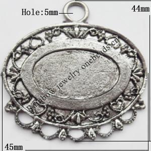 Connector, Lead-free Zinc Alloy Jewelry Findings, 44x45mm Hole=5mm,3mm, Sold by Bag
