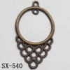 Connector, Lead-free Zinc Alloy Jewelry Findings, 30x17.5mm Hole=1mm, Sold by Bag