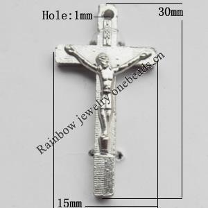 Connector, Lead-free Zinc Alloy Jewelry Findings, 15x30mm Hole=1mm, Sold by Bag