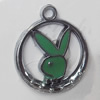 CCB plastic Pendant with enamel, 30x25mm Hole:3mm, Sold by Bag