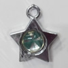 CCB plastic Pendant with enamel, Star 23x18mm Hole:3mm, Sold by Bag