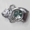 CCB plastic Pendant with enamel, Animal 25x17mm Hole:3mm, Sold by Bag