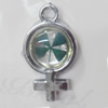 CCB plastic Pendant with enamel, 26x15mm Hole:3mm, Sold by Bag