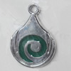 CCB plastic Pendant with enamel, Wind 36x28mm, Sold by Bag