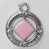 CCB plastic Pendant with enamel, 32x27mm Hole:3mm, Sold by Bag
