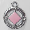 CCB plastic Pendant with enamel, 32x27mm Hole:3mm, Sold by Bag