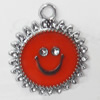 CCB plastic Pendant with enamel, 32x28mm Hole:3mm, Sold by Bag