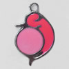 CCB plastic Pendant with enamel, Animal 43x28mm Hole:3mm, Sold by Bag